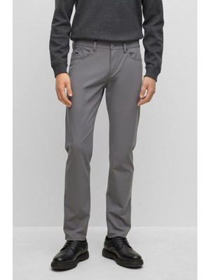 Boss Erkek Slim Fit Düz Dar Kesim Gri Pantolon 50491230-029