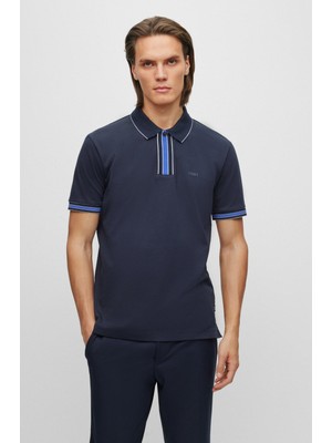 Boss Erkek Basic Regular Fit Kısa Kollu Lacivert Polo Yaka T-Shirt 50486186-404