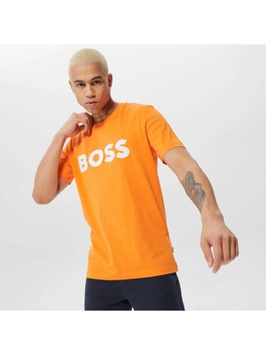 Boss Erkek Kısa Kol Yuvarlak Yaka Turuncu T-Shirt 50486200-815