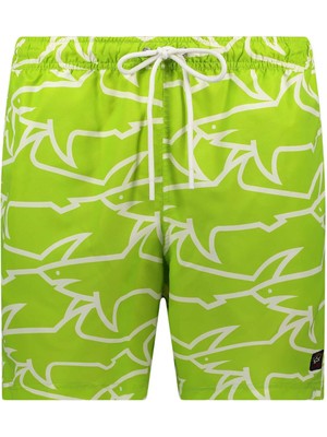 Paul & Shark  Erkek Regular Fit Desenli Yeşil Mayo 22415054-186