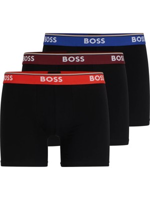 Boss Erkek Marka Logolu Beli Lastikli Siyah Boxer 50499441-972