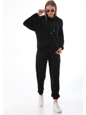 Westbound Kadın Siyah Renk Soft Kadife Eşofman Takım