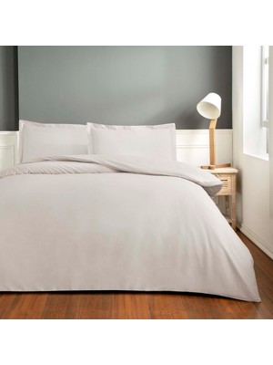 Basic Saten Çift Kişilik Nevresim Takımı Vizon