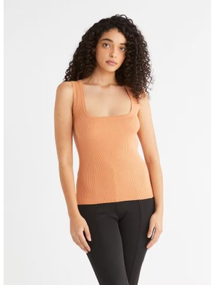 Calvin Klein Kadın Logolu Kısa Kollu Pamuklu Kahverengi Sweatshirt K20K204984-GQB