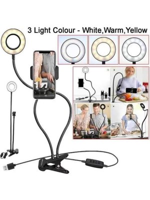 LED Ring Light Youtuber Light Stüdyo Işığı Akrobat Selfie LED Masa Lambası