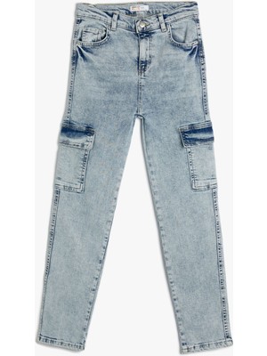 Koton Kot Pantolon Pamuklu Kapaklı Cep Detaylı Slim Jean