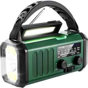 Güneş Enerjili Acil El Krank Telsizi Am Fm Hava Durumu Radyosu, Sos, 3 Mod, Okuma Lambası (Yurt Dışından)