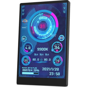 3,5 Inç IPS USB Mini Ekran AIDA64 Pc Cpu Ram HDD Veri Monitörü Bilgisayar Sıcaklık Göstergesi Type-C Alt Ekran (Yurt Dışından)