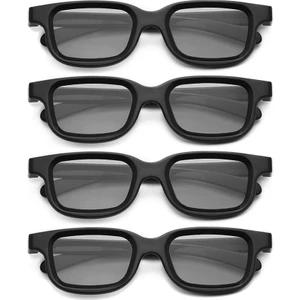 3D Tv Için 4 Adet Polarize Pasif 3D Gözlük 3D Oyun ve Tv Çerçevesi Için Gerçek 3D Sinemalar (Yurt Dışından)