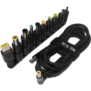 100W Tip C Dizüstü Bilgisayar Güç Adaptörü Konnektör Fişi USB Tip C Için Evrensel Şarj Jakı Şarj Kablosu Kordonu (Yurt Dışından)