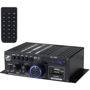 AK380 800 W 12 V Güç Amplifikatörü Bluetooth Stereo Ev Araba Bas Ses Amp Müzik Çalar Araba Hoparlör D Sınıfı Fm Usb/sd (Yurt Dışından)