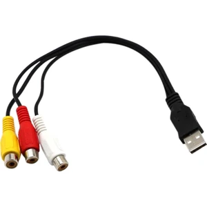 USB 3rca Kablosu USB Dişi 3 Rca Rgb Video Av Kompozit Adaptör Dönüştürücü Kablo Kordon Konektörü Kurşun Tv Pc Dvr Için (Yurt Dışından)