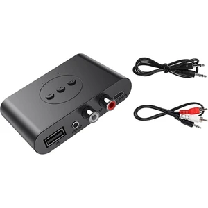 Bluetooth 5.0 Ses Alıcısı Rca 3.5mm Aux Jack Stereo Müzik Kablosuz Adaptör Araç Kiti Hoparlör Amplifikatör Için Mic ile (Yurt Dışından)