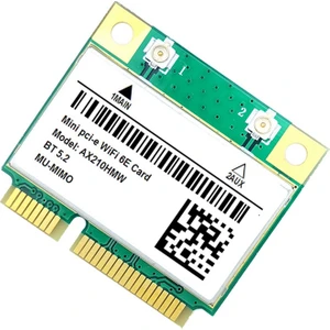 Wifi 6e AX210HMW Mini Pcı-E Wifi Kartı AX210 802.11AX/AC 2.4g/5g Bt5.2 Kablosuz Adaptör Oyun Dizüstü Bilgisayarı Için (Yurt Dışından)