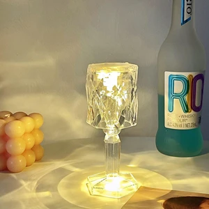 Kristal Görünümlü LED Abajur Gece Lambası