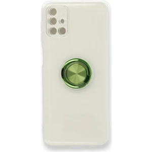 Samsung Galaxy A12 Kılıf Gros Yüzüklü Şeffaf Silikon