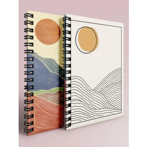 Kareli ve Çizgili Defter Takımı - A5 - Çelik Spiral - 2X80 Sayfa