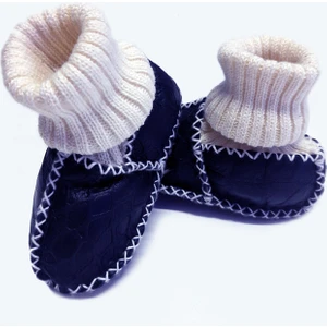 Nazlı Giyim Bebek Unisex Kuzu Derisi Ilk Adım Ayakkabısı Panduf Patik - NG3001
