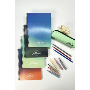 Mega Okul Seti | 4 Yeni Nesil Defter | 6 Fosforlu Kalem | 1 Fiber Kalemlik