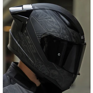 Ls2 Rapıd 2 Race Crypt Mat Siyah Fullface Motosiklet Kaskı Siyah Camlı
