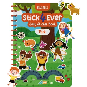 STICK4EVER park temalı tak çıkar jelly sticker kitabı, tekrar kullanılabilir eğlenceli çıkartma seti