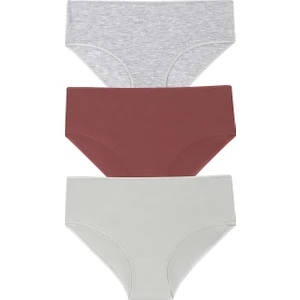 3'lü Paket Yüksek Bel Slip Külot