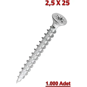 Sunta Vidası 2.5X25 (1.000 Adet)
