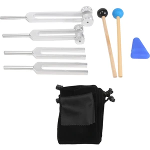 4 Paket Diyapazon Seti (128 HZ,256 HZ,512 HZ,528 Hz) Ses Şifası Ses Titreşim Araçları Için Diyapazon Çekiçli (Yurt Dışından)