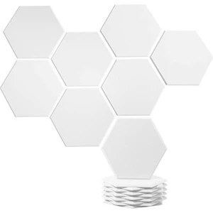 12 Paket Altıgen Akustik Panel, Kayıt Stüdyolarının, Ofislerin, Ev Stüdyolarının Ses Yalıtımı Için 12 x 10X 0,4 Inç (Yurt Dışından)