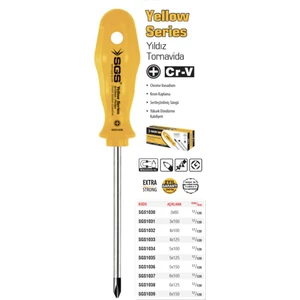 4*125 Yıldız Tornavida (Yellow Series)