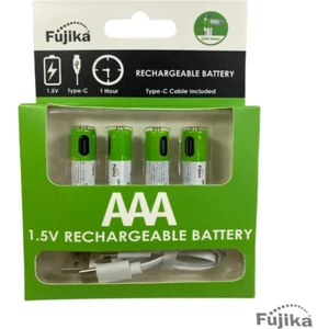 Type-C USB Şarjlı Aaa Ince Pil
