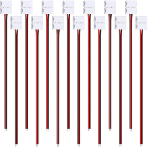24 Adet 8mm 2 Pin LED Şerit Işık Konektörü 8 mm Genişliğinde Esnek Smd 3528 2835 Tek Renkli LED Şerit Işıklar Lehimsiz (Yurt Dışından)