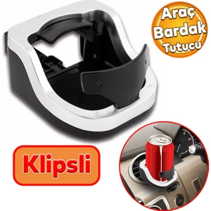 Araç Araba Otomobil Oto Bardak Tutucu Geçmeli Tip Klipsli