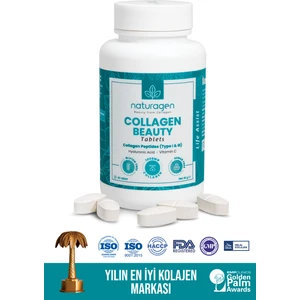 60 Tablet Hidrolize Collagen Type (Tip 1&Tip 3 Sığır ,Hyaluronic Acid & Vitamin C)