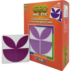 Geo Jr. Manyetik Görsel Zeka Küpleri - Geometrik Desen Oyunu - 3D Şekil Puzzle