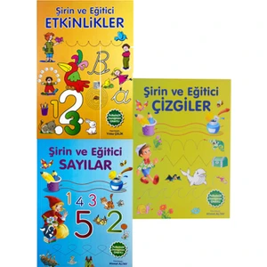 Şirin ve Eğitici Etkinlikler - Çizgiler - Sayılar 3'lü Set