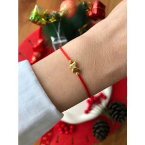 Atelier Deep Yeni Yıl Temalı Kelebek Boncuk Kırmızı Ip Bileklik
