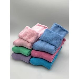 Ciho Socks 6 Çift Kadın Kışlık, Kalın, Kıvrık, Lastiksiz Termal Soket Çorap