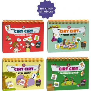 Şimdi Cırt Cırt ile Uyku Vakti - Konuşma Vakti - Değerler Eğitimi - Yemek Vakti 4 Kitap