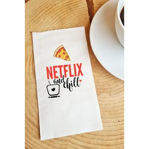 Sunum Peçetesi Netflix and chill yazılı Kağıt peçete