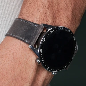 Huawei Watch Gt Gt2 E GT2E GT2PRO Gt3 Gt3 Pro Huawei Watch 4 Pro Ultimate Gri Deri Kordon Kayış 46 22MM