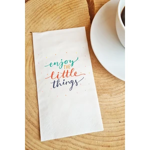 Sunum Peçetesi Enjoy The Little Things Yazılı Konuşan Kağıt Peçete