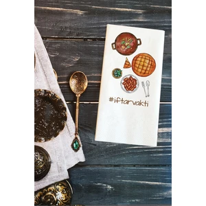 Sunum Peçetesi İftar Vakti Yazılı Ramazan Pideli Konuşan Kağıt Peçete