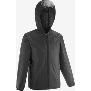 Quechua Çocuk Outdoor Yağmurluk - 7/15 Yaş - Gri/Siyah - MH100