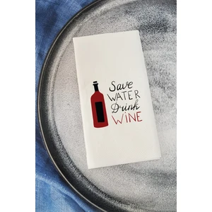 Sunum Peçetesi Save Water Drink Wine Yazılı Konuşan Kağıt Peçete