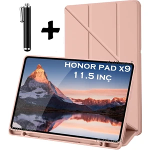 M.TK Moveteck Honor Pad X9 11.5'' Inç 2023 Tablet Uyumlu Kılıf Katlanır Kalem Bölme Yuvalı Standlı Uyku Modlu Akıllı Kapak