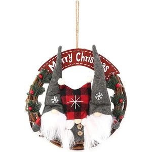 Ön Kapı Için Noel Gnome Çelengi Yapay Noel Çelengi (Yurt Dışından)