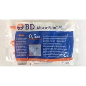 Bd Micro-Fine Plus 0,5 ml Insülin Enjektörü 30 g 0,30 mm x 8 mm 10'lu 5 Paket