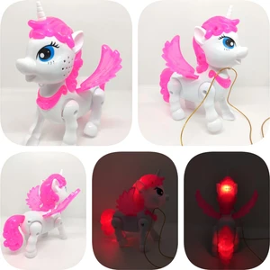 Unicorn Sesli Ipli Işıklı Yürüyen Unicorn Oyuncak 18CM