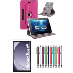 Samsung Galaxy Tab A9 SM-X110 8.7" Standlı Tablet Kılıfı + Kırılmaz Ekran Koruyucu+ Dokunmatik Kalem